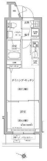 パティーナ蒲田 1階 間取り図