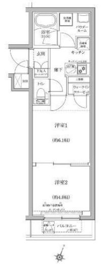 パティーナ蒲田 4階 間取り図