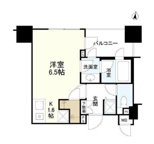 クオリア広尾 13階 間取り図