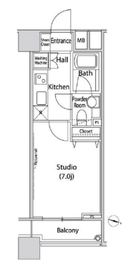 ファーストリアルタワー新宿 1103 間取り図