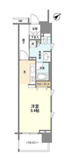 クリオ五反田 4階 間取り図