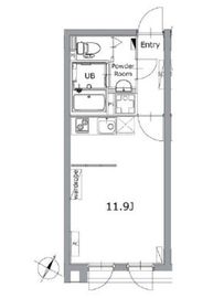 アレーロ大岡山2 405 間取り図