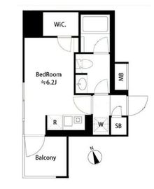 リビオレゾン新虎通り 5階 間取り図