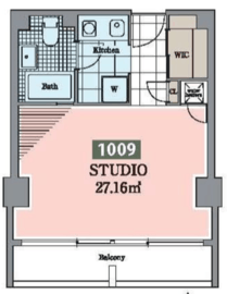 ホテル＆レジデンス六本木 1309 間取り図