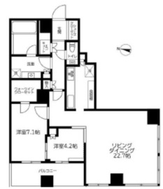 勝どきザ・タワー 12階 間取り図