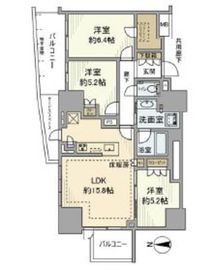 プラウドタワー木場公園 16階 間取り図