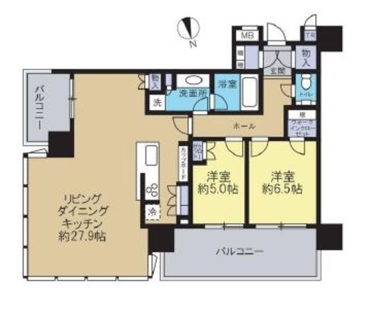 パークコート浜離宮ザ・タワー 30階 間取り図