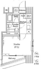 ファーストリアルタワー新宿 1108 間取り図