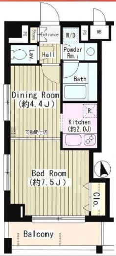 アミカル・エフ 101 間取り図
