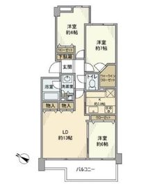 デュオヒルズ御殿山 3階 間取り図