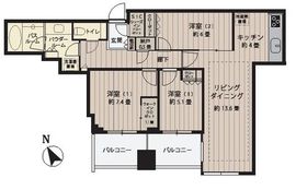 シティタワー麻布十番 26階 間取り図