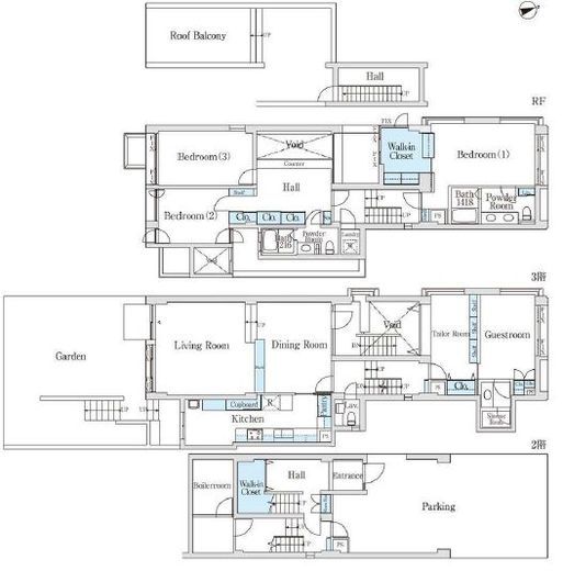 南部坂コンパウンド C-101 間取り図