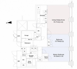 ラ・トゥール芝公園 3508 間取り図