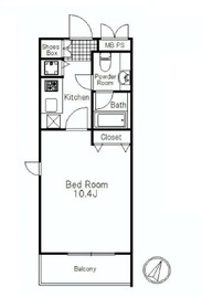 ヴィエント中目黒 1001 間取り図