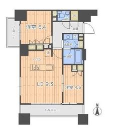 クオリア神南フラッツ 3階 間取り図