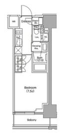 ザ・パークハビオ新御徒町 205 間取り図