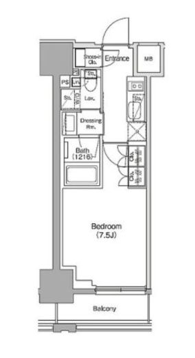 ザ・パークハビオ新御徒町 505 間取り図