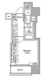 ザ・パークハビオ新御徒町 608 間取り図