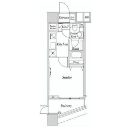 ファーストリアルタワー新宿 1502 間取り図