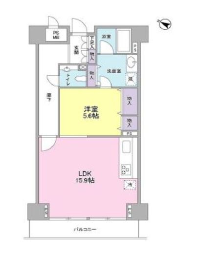グランドメゾン三軒茶屋 2階 間取り図