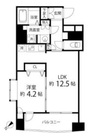 レニール本駒込 801 間取り図