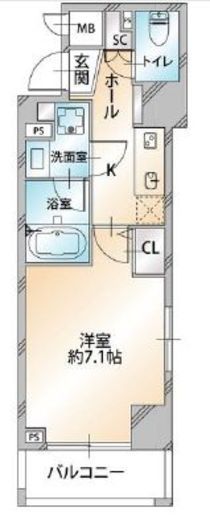 コンシェリア南麻布 ＜ＴＯＫＹＯ ＰＲＥＭＩＵＭ＞ 6階 間取り図