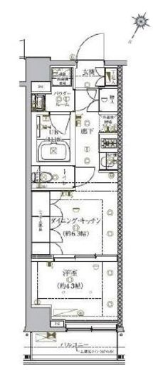 セジョリ南麻布 7階 間取り図
