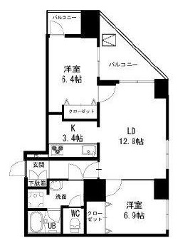 ドエル麻布 601 間取り図