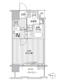 コスモグランス南品川 203 間取り図