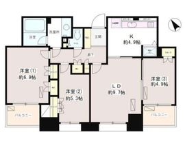 フルール田町 1003 間取り図