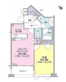 サンウッド新宿戸山フラッツ 5階 間取り図