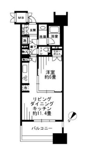 晴海テラス 19階 間取り図