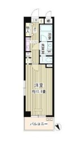 ルミエール祐天寺 407 間取り図