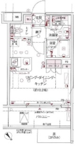 ラ・コスタ新宿余丁町 2階 間取り図