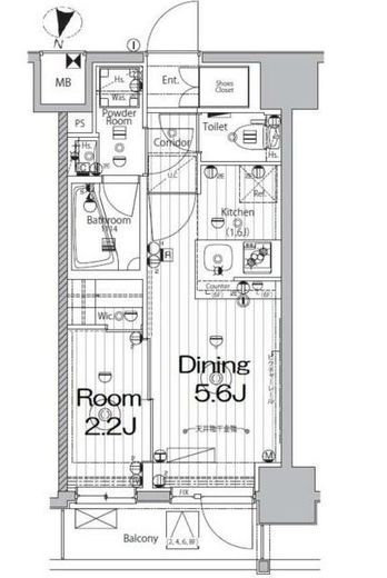 メイクス新中野アジールコート 502 間取り図