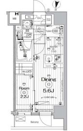 メイクス新中野アジールコート 204 間取り図