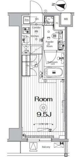 メイクス新中野アジールコート 706 間取り図