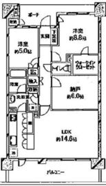 中野坂上パークホームズ 4階 間取り図