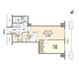 トルナーレ日本橋浜町 15階 間取り図