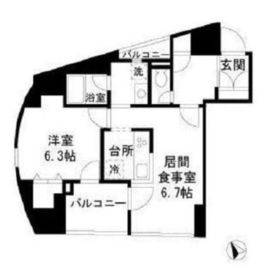 セルクル落合 601 間取り図