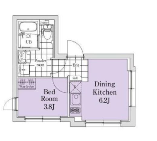エクサム三軒茶屋2 201 間取り図