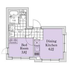 エクサム三軒茶屋2 201 間取り図