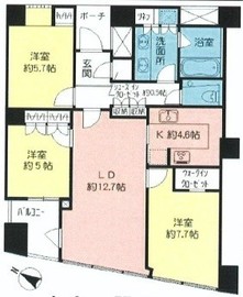 品川Vタワー タワー棟 34階 間取り図