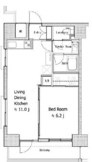 ソサエティ蔵前 903 間取り図