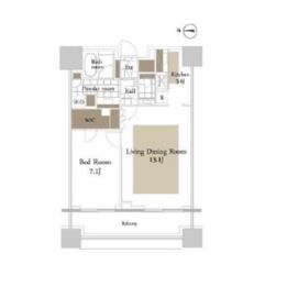 コンシェリア西新宿タワーズウエスト 25階 間取り図