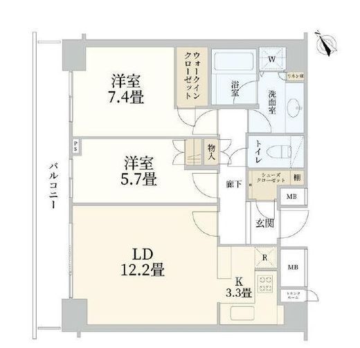 渋谷アインス 2階 間取り図