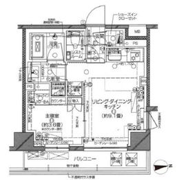 ピアース神楽坂レジデンス 2階 間取り図