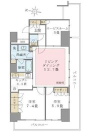 ブリリアイスト東雲キャナルコート 1013 間取り図