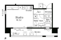 パークアクシス八丁堀 1104 間取り図