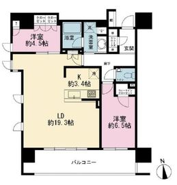 ウエリス新宿早稲田の森 7階 間取り図